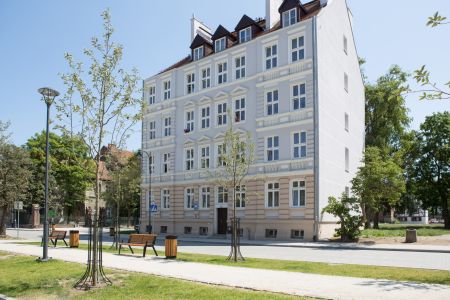 Odrestaurowana kamienica przy ul. Wróbla w Gdańsku